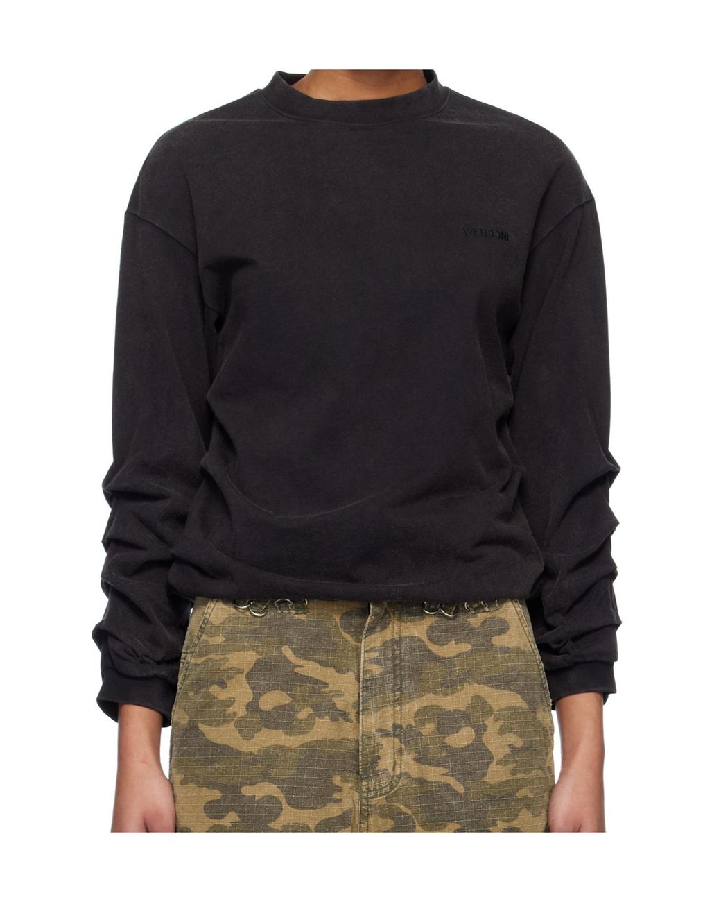 we11done Black Jersey Sweatshirt