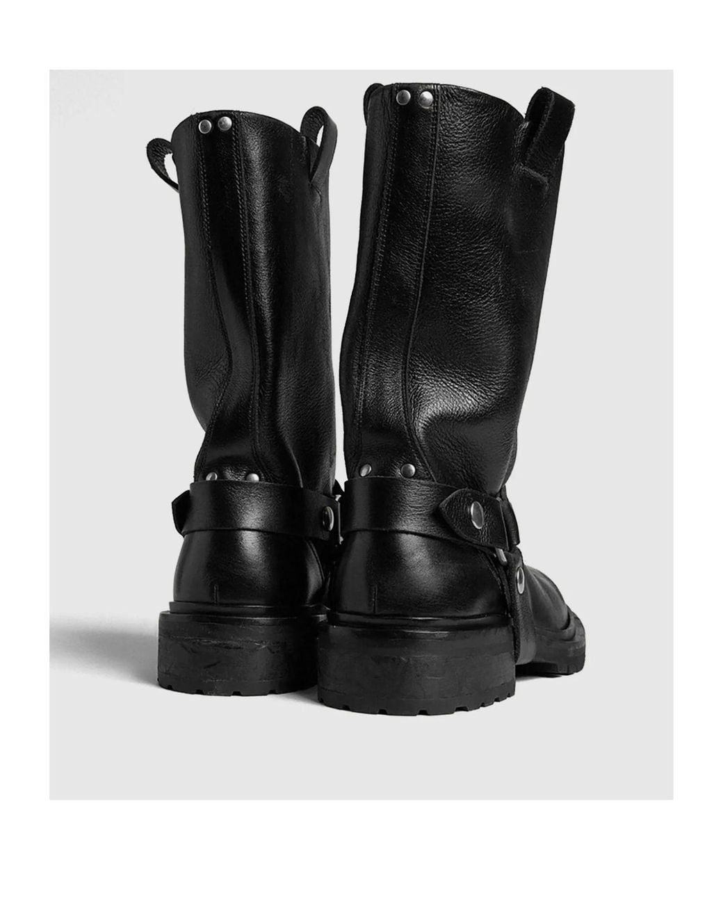 Golden Goose Deluxe Brand Black Kurt Buckled Studded Boots