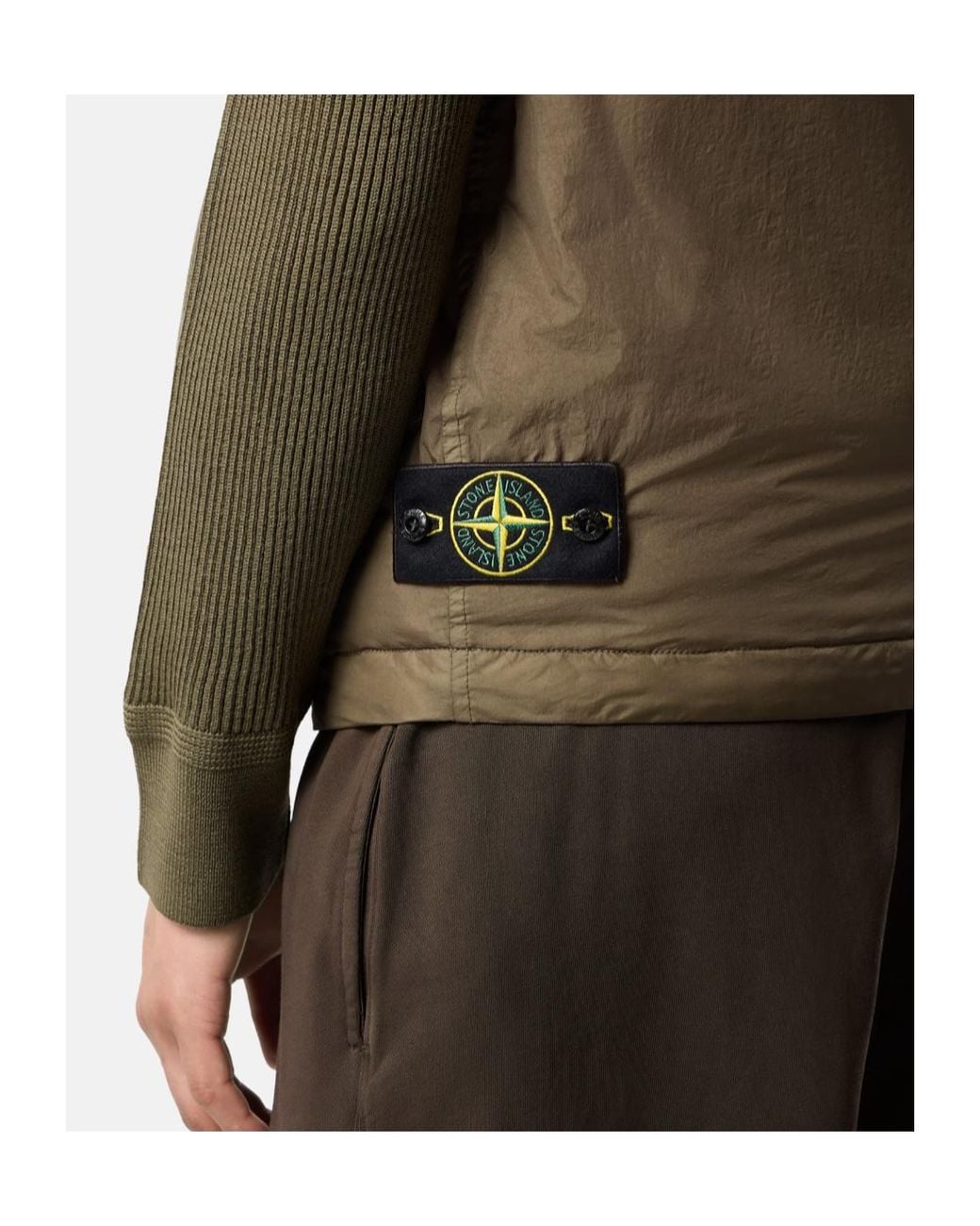 Stone Island Green Zip-Up Sleeveless Jacket for men