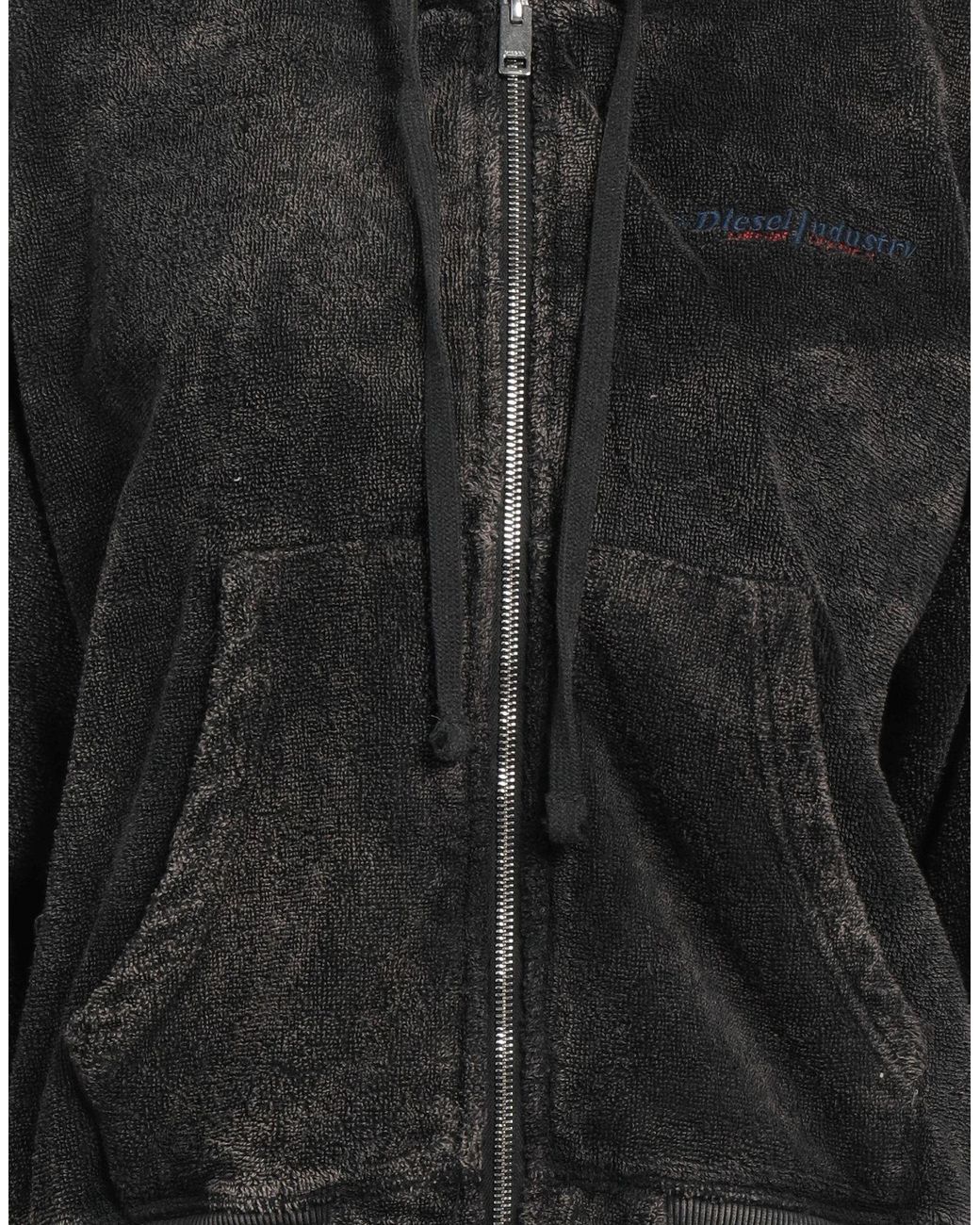 DIESEL Black Solid-Color Hoodie