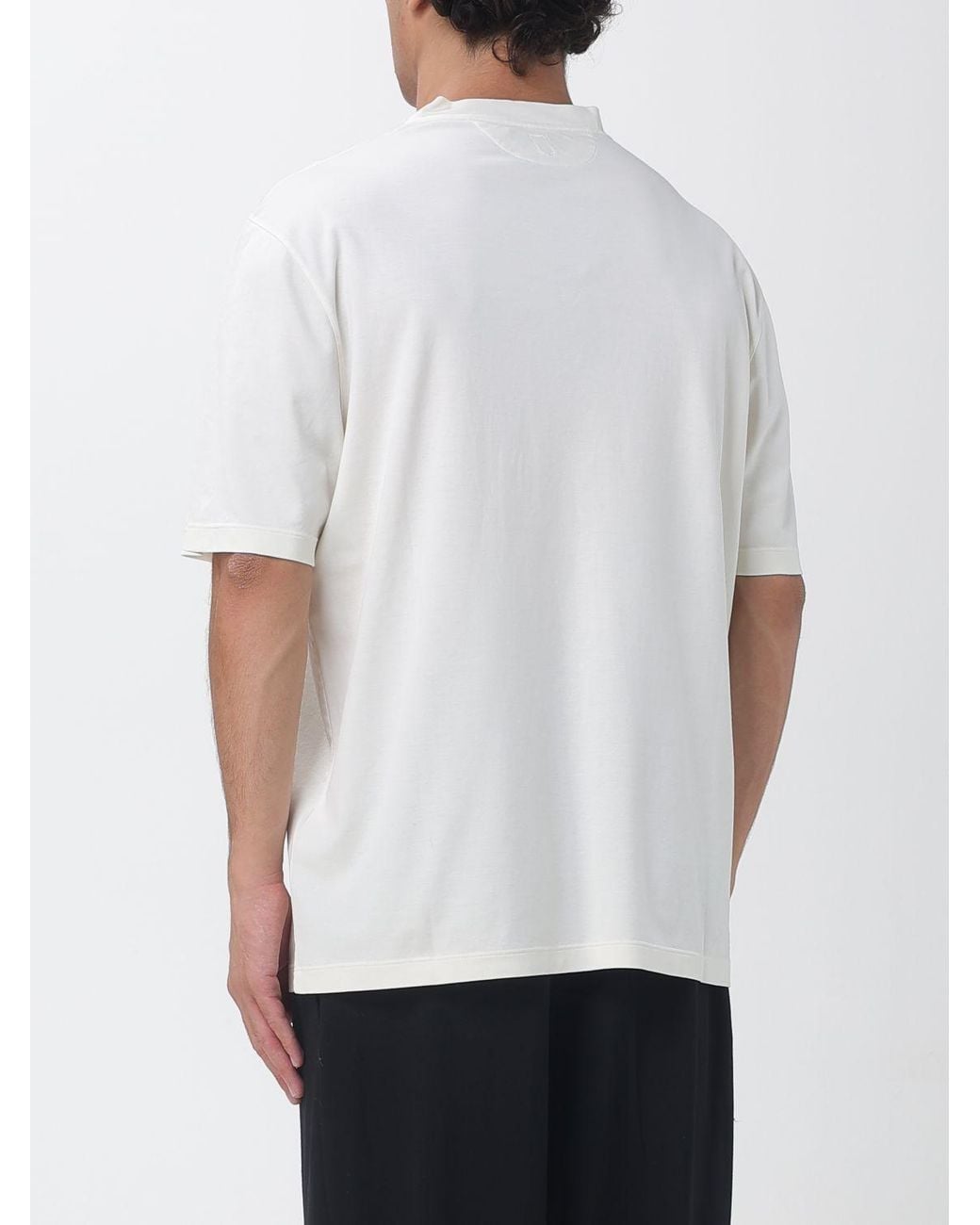 Canali White Crew Neck T-Shirt for men