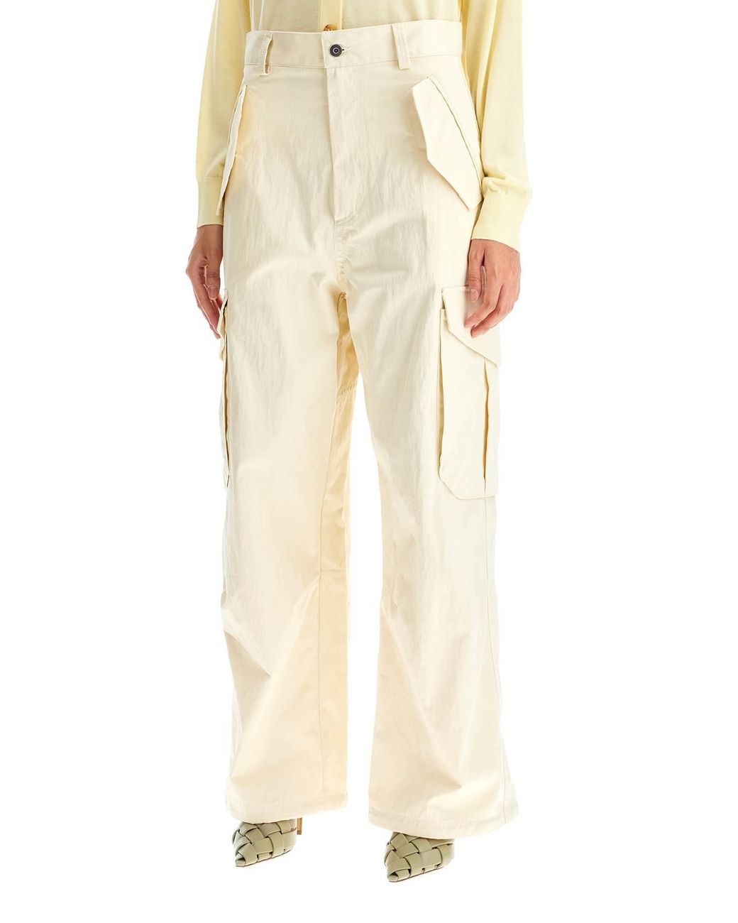 Bottega Veneta Natural Pocket Detailed Cargo Trousers