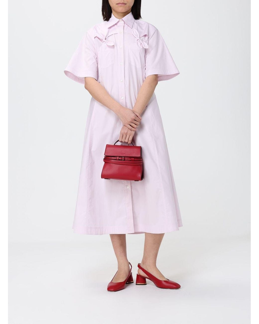 Moschino Red 'Tie Me' Shoulder Bag