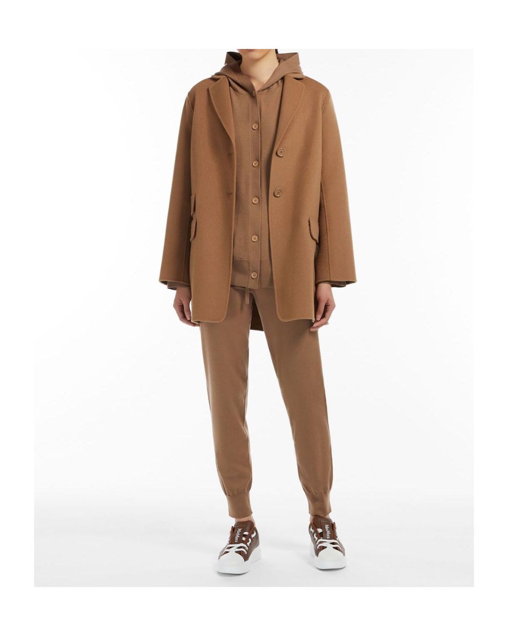 Max Mara Brown Stretch Wool Pants