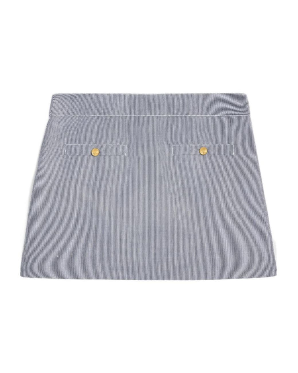 Céline Gray Pleated Mini Skirt