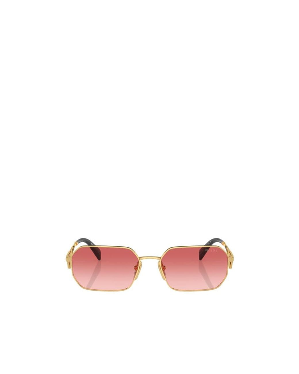 Prada Pink Eyewear Rectangular Frame Sunglasses