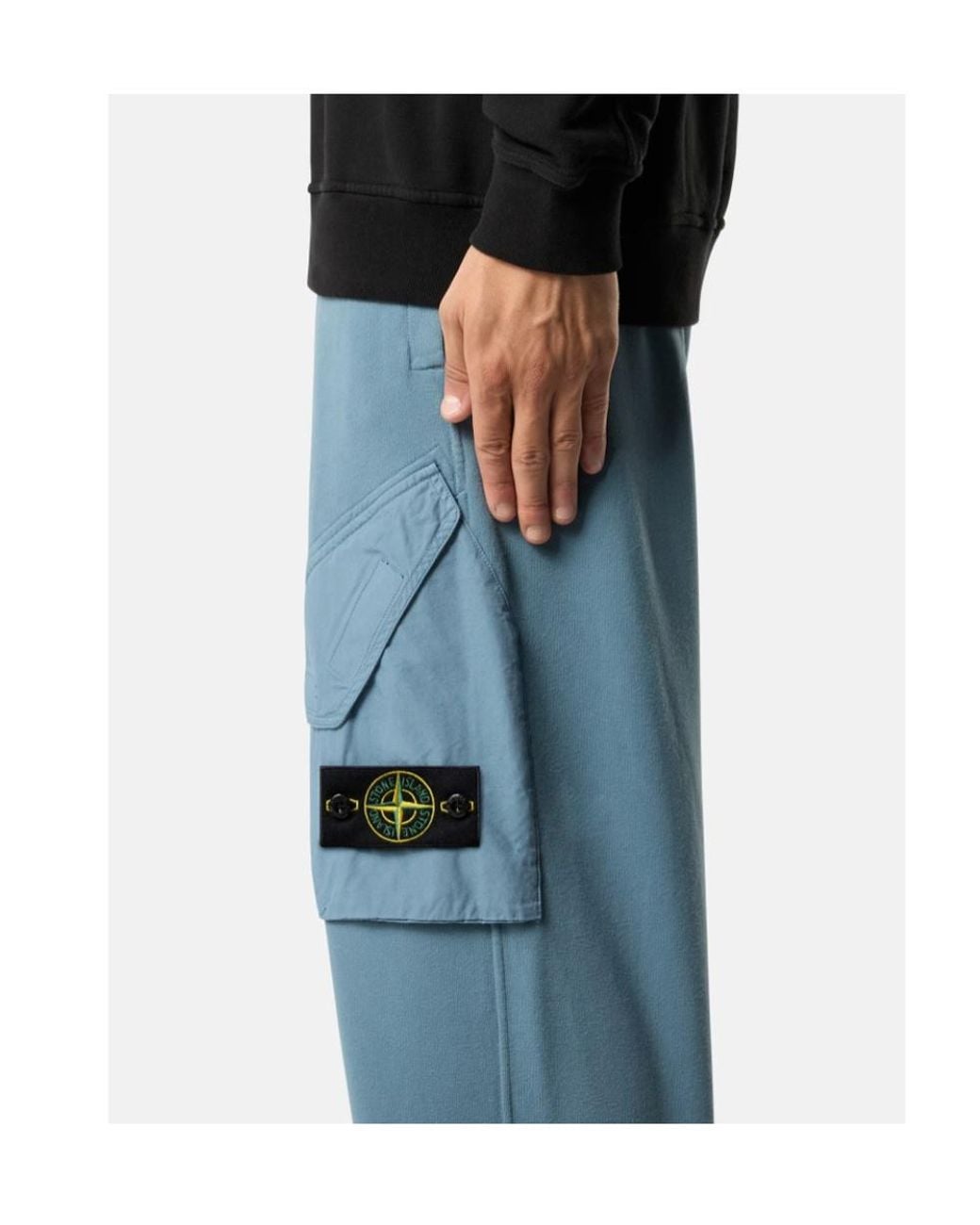 Stone Island Blue Regular-Fit Joggers With Elasticated Cuffs for men
