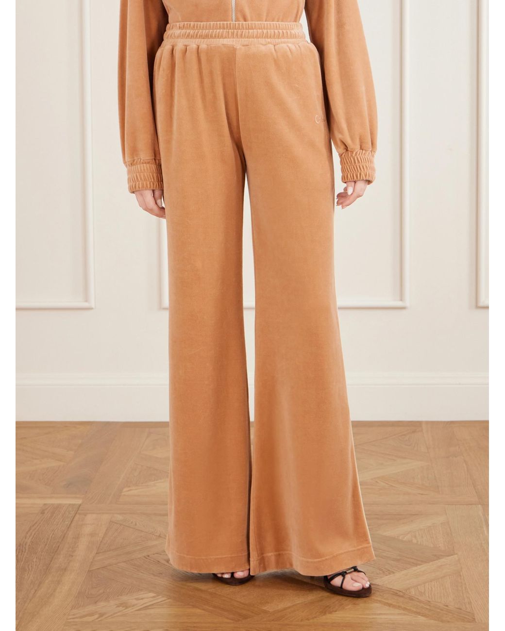 Chloé Brown Chloé Terry Drawstring Pants