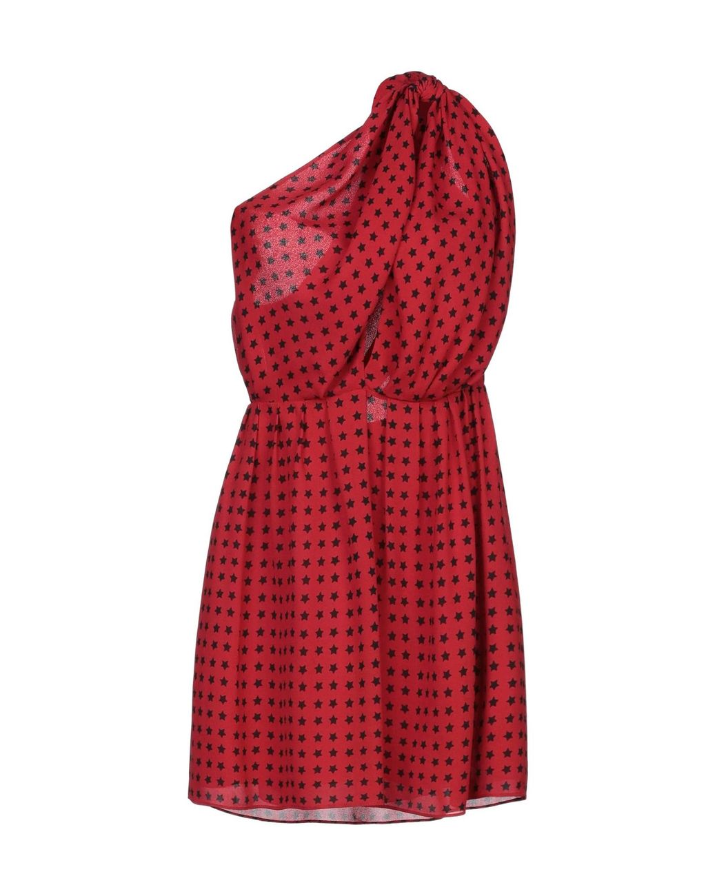 Saint Laurent Red Two-Tone Sleeveless Dress