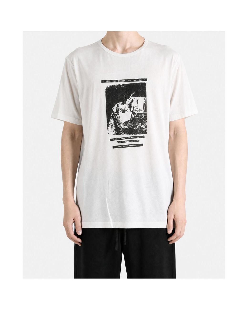 Ann Demeulemeester White Baptist Graphic-Print T-Shirt for men