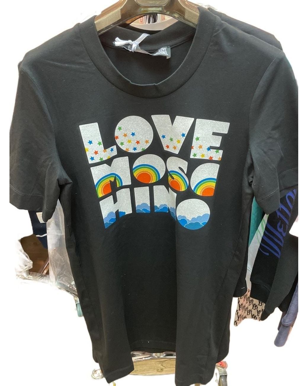 Moschino Black Logo Print T-Shirt Dress