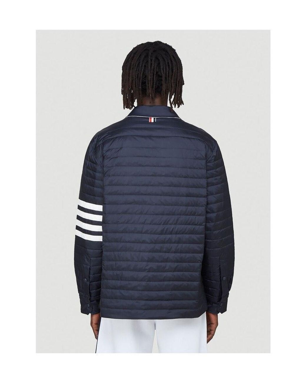 Thom Browne Blue Quilted Jacket for men