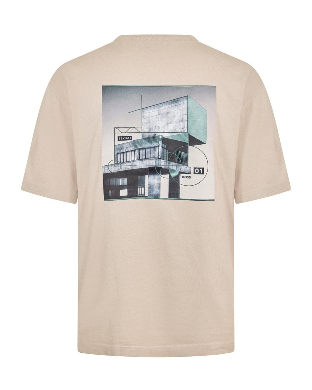 Boss White Printed T-Shirt for men
