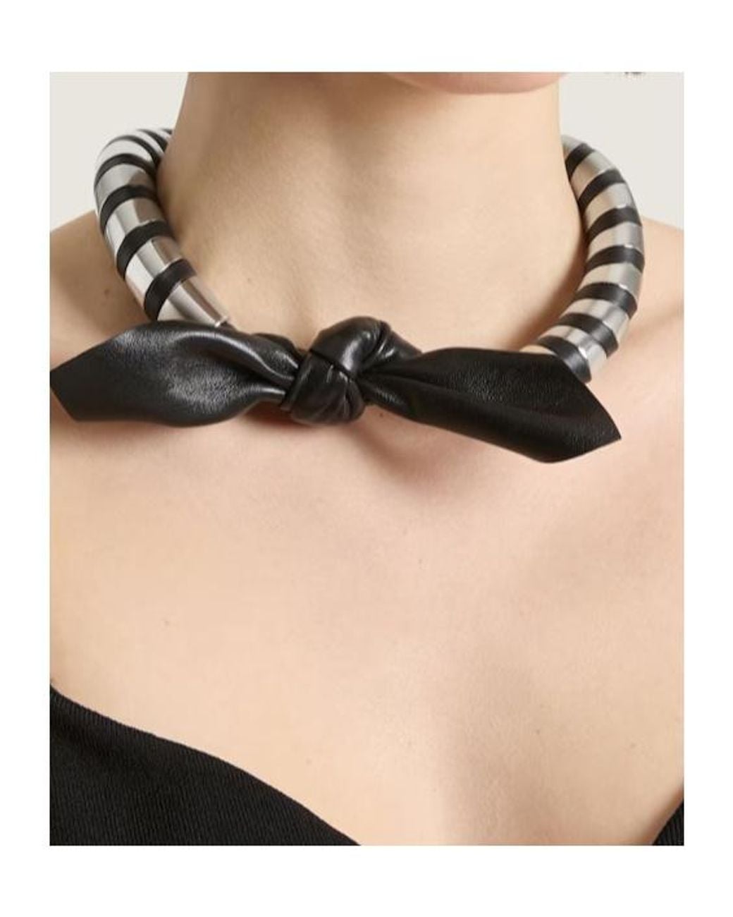 Givenchy Multicolor Chain Bow Torque Necklace