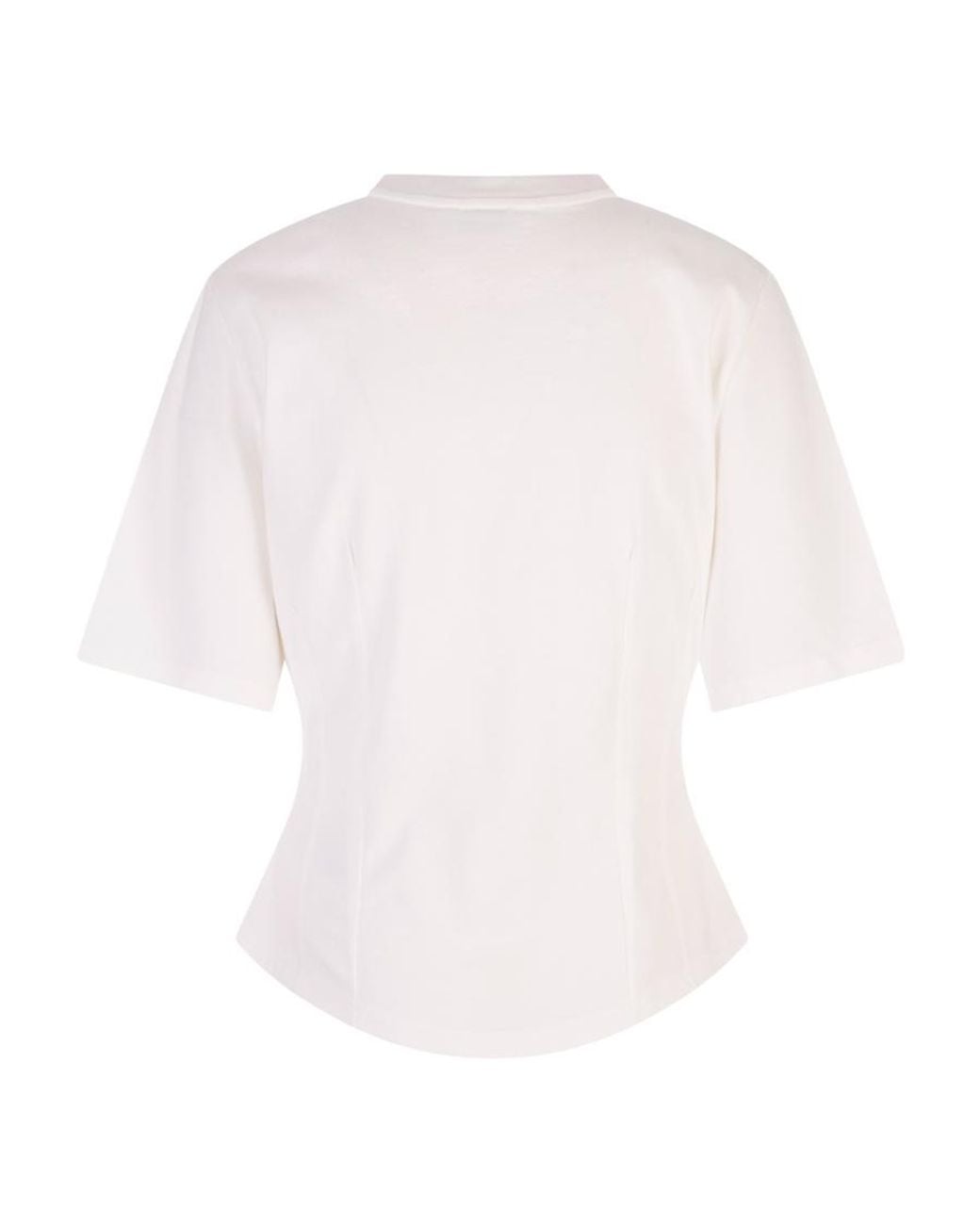 Etro White Foliage-Embroidered Cotton T-Shirt