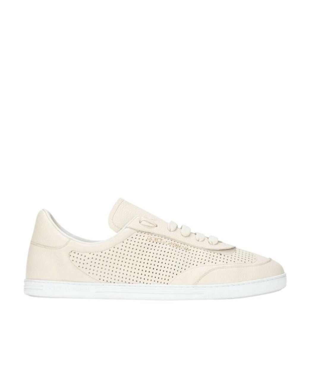Dolce & Gabbana White Perforated Tropez Sneakers for men