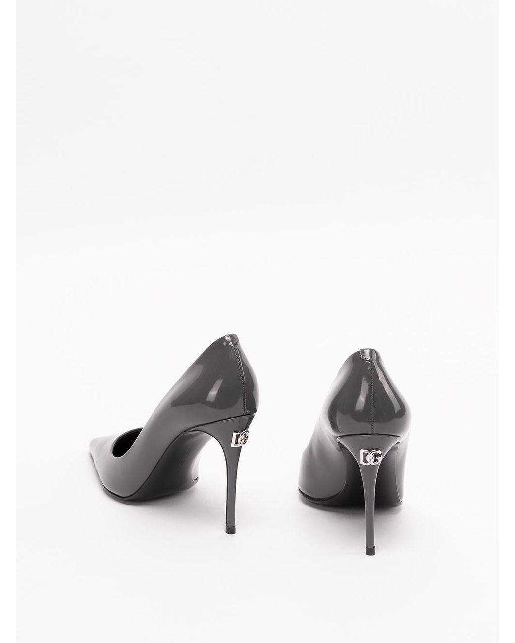 Dolce & Gabbana White Pointed Toe Polished Pumps
