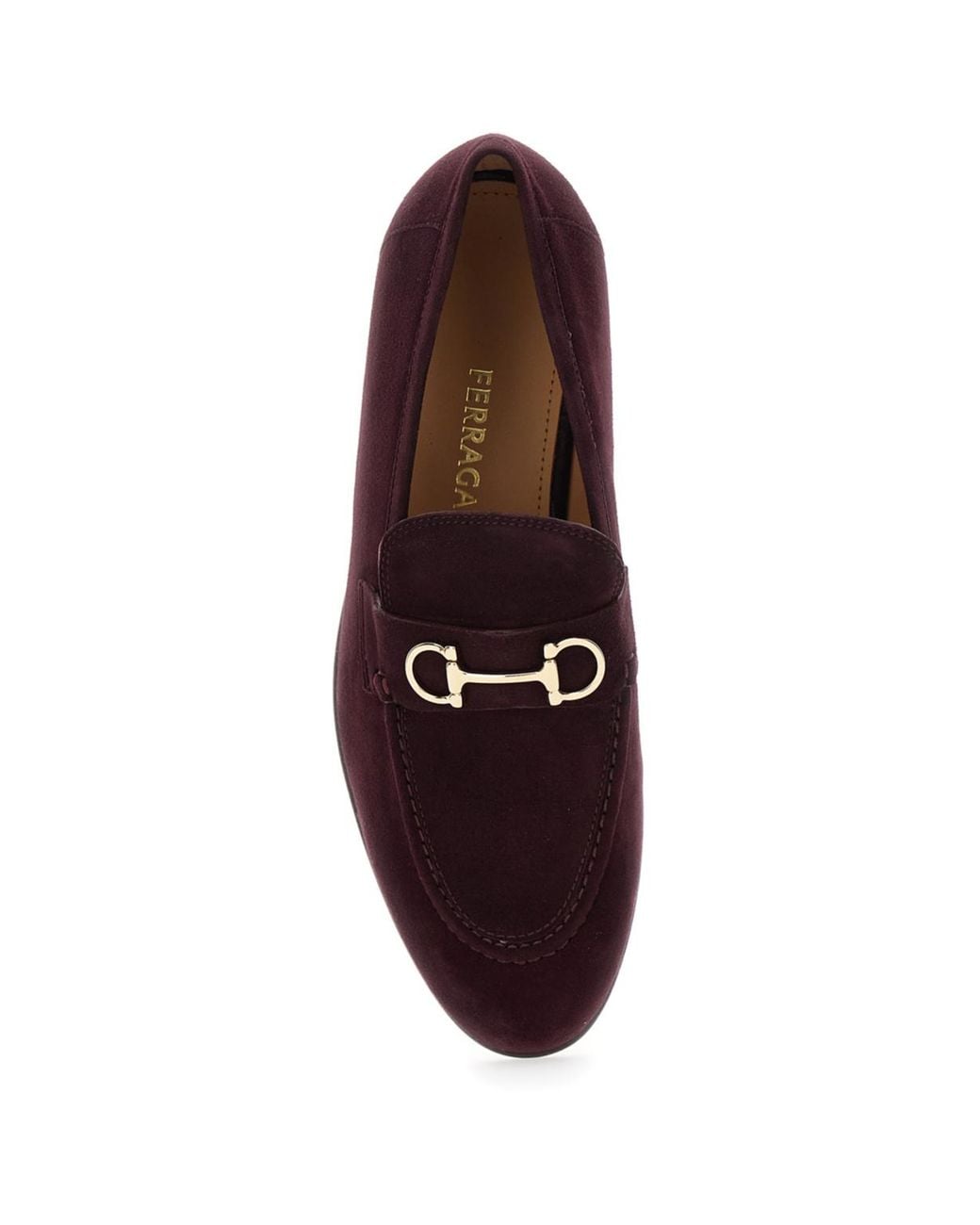 Ferragamo Purple Round Toe Loafers