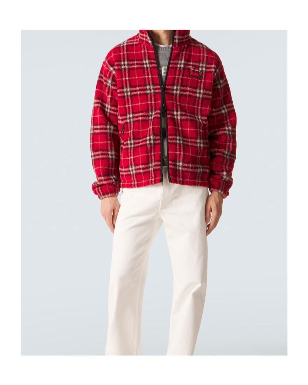 Burberry Red Check Jacket for men