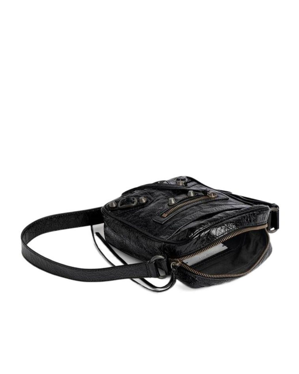 Balenciaga Black Le City Vertical Crossbody Bag for men