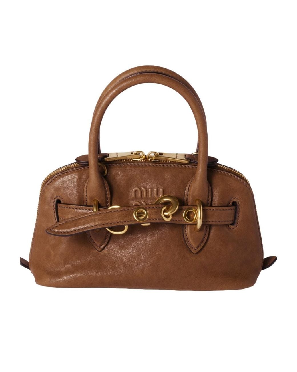 Miu Miu Brown Aventure Mini Shoulder Bag