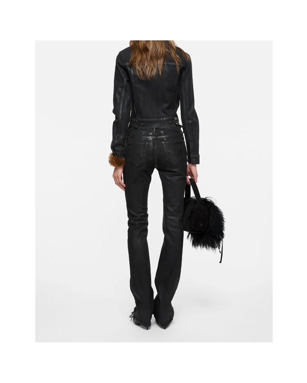 Acne Black Slim-Fit Denim Jacket