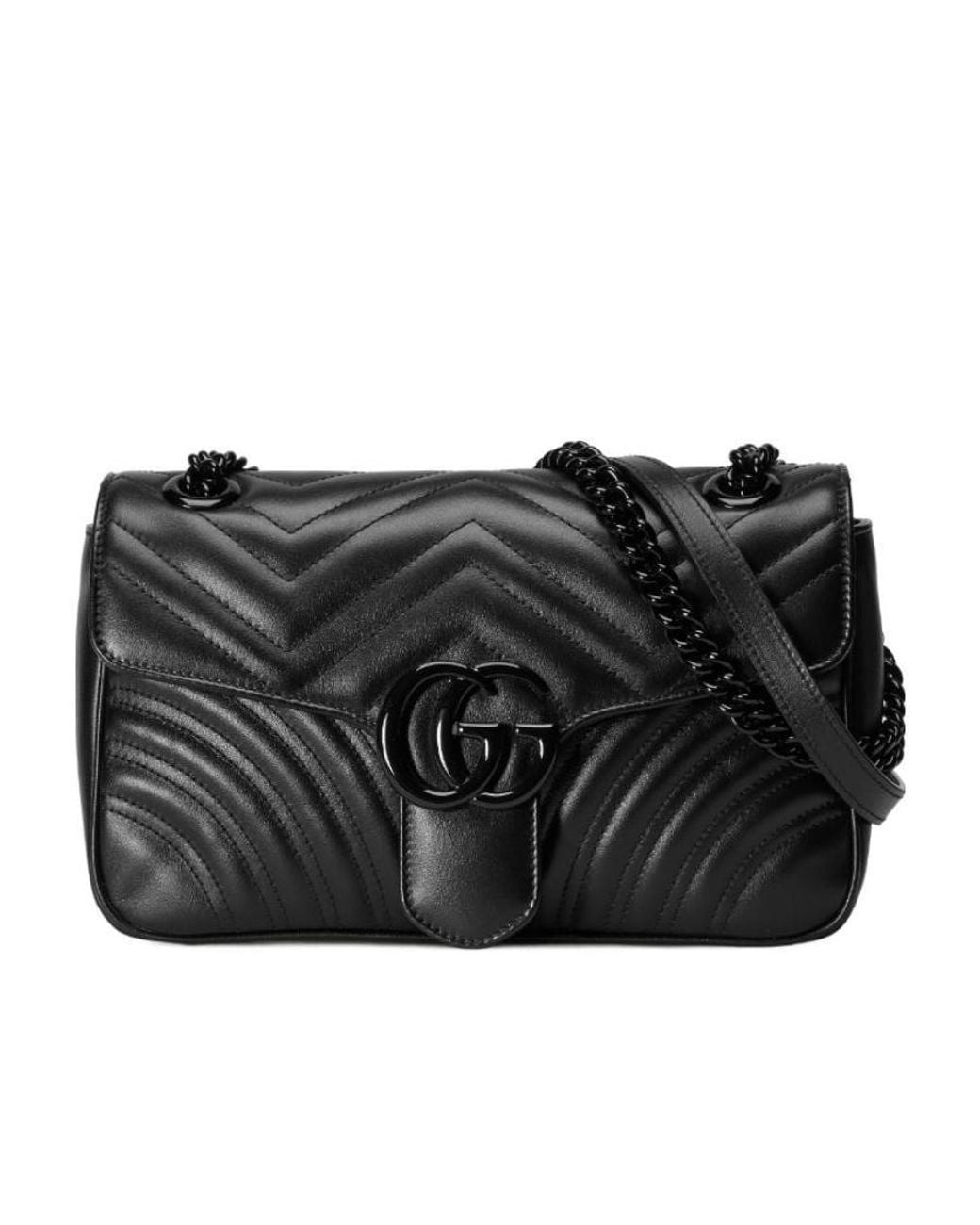 Gucci Black Gg Mormont Quilted Small Shoulder Bag