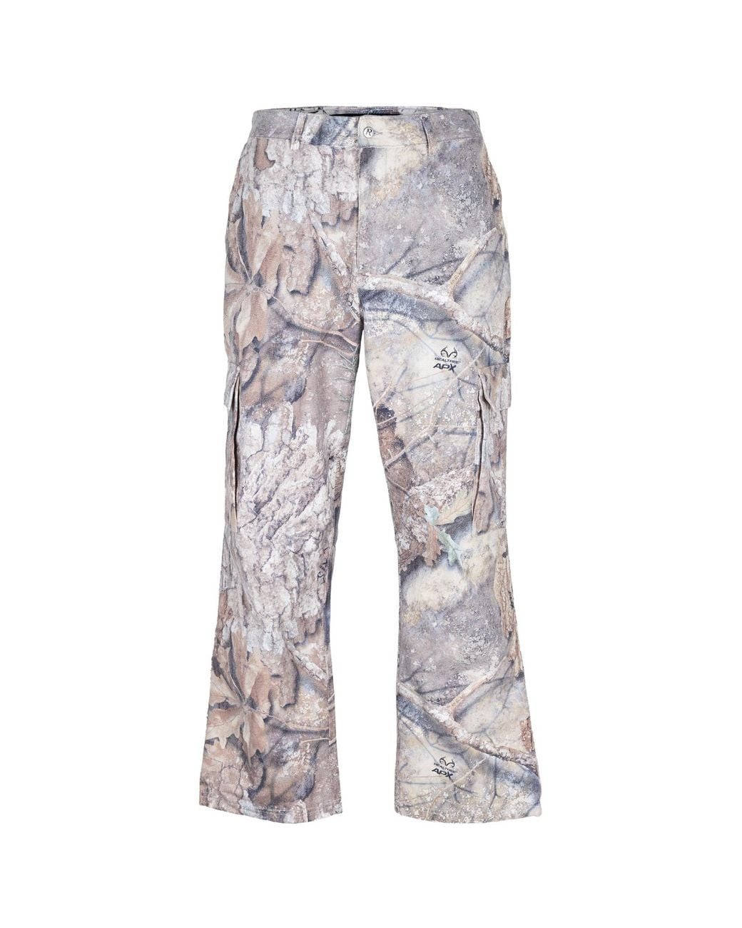 Represent Gray Patterned Cargo Pants for men