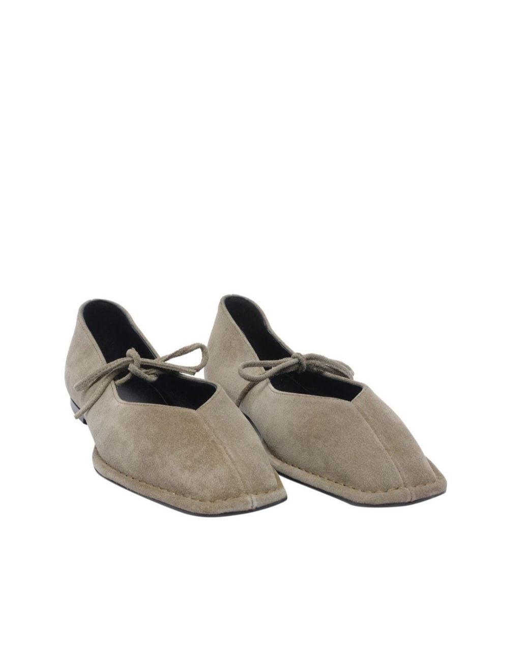 Alohas Gray Sway Leather Ballet Flats