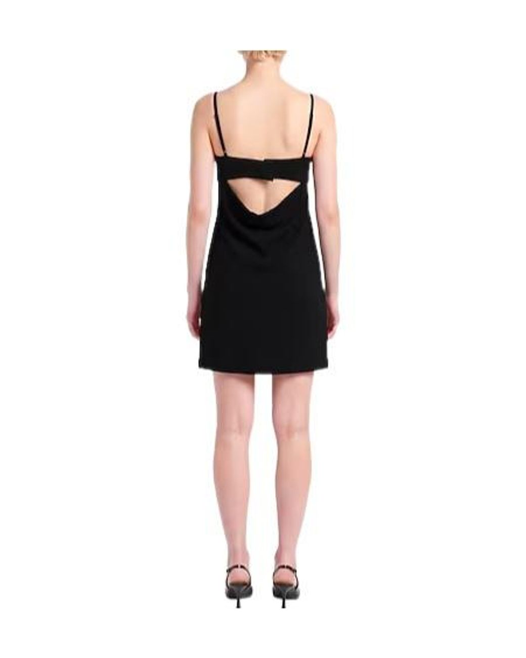 Sportmax Black Solid Sleeveless Dress