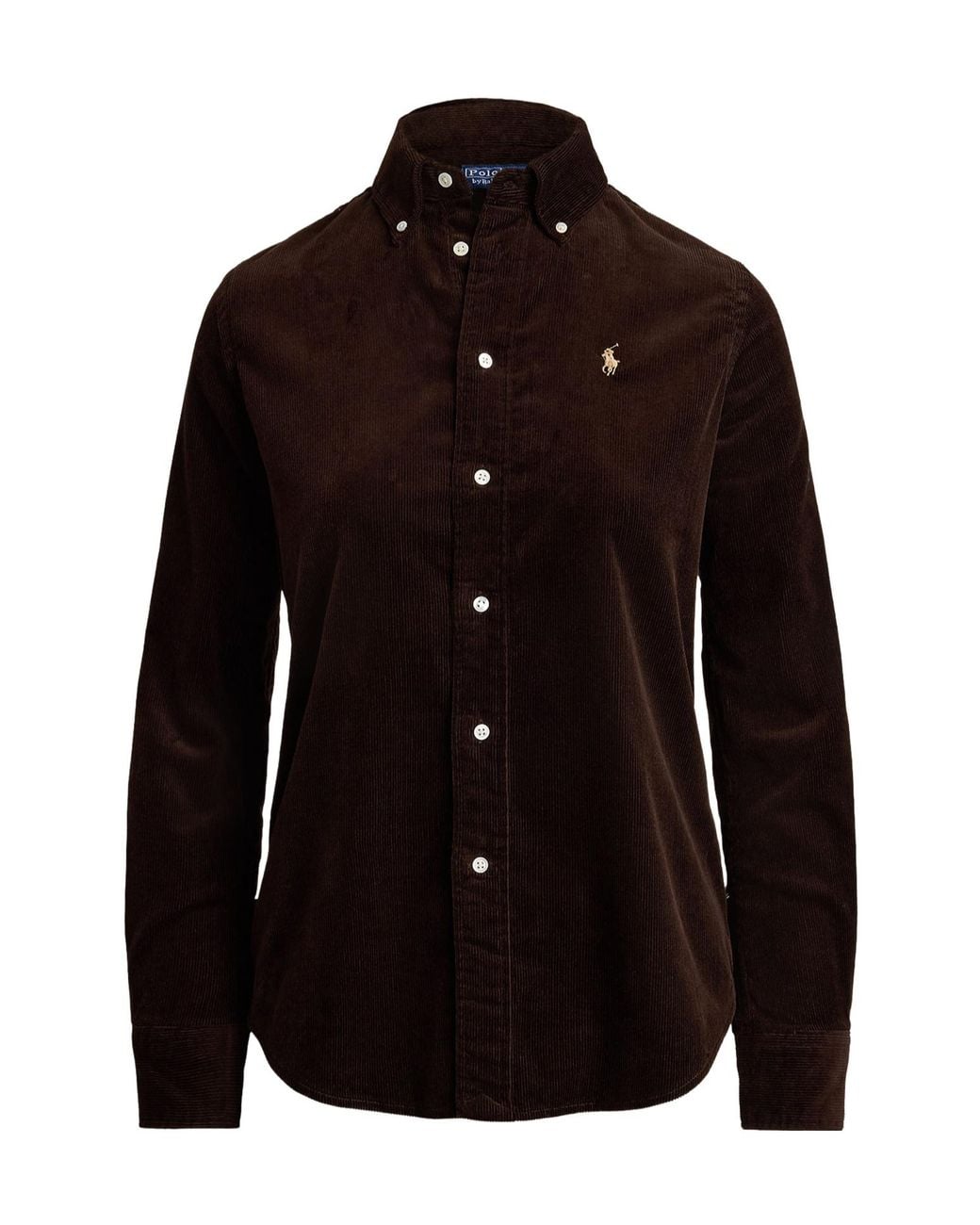 Polo Ralph Lauren Black Corduroy Logo Embroidered Shirt