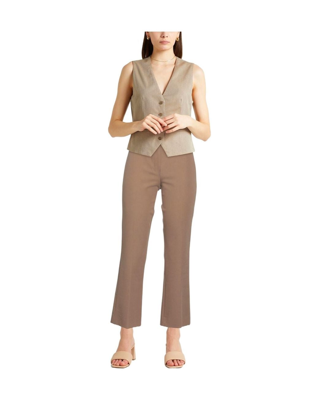 Max Mara Natural Slim-Fit Stretch Bootcut Pants