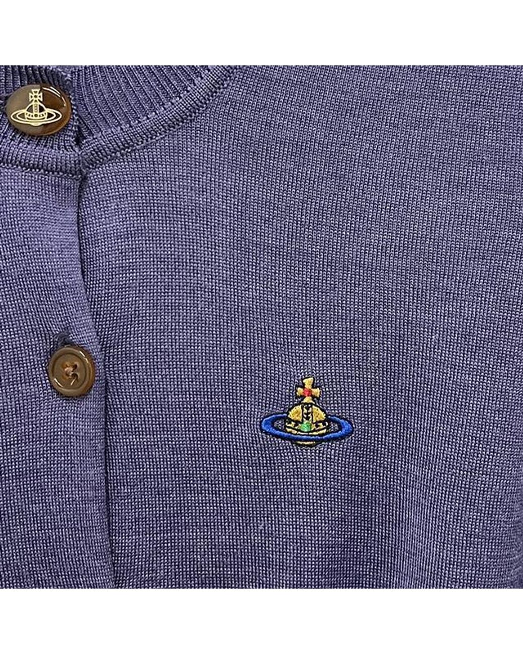 Vivienne Westwood Blue Long-Sleeved Knitted Cardigan