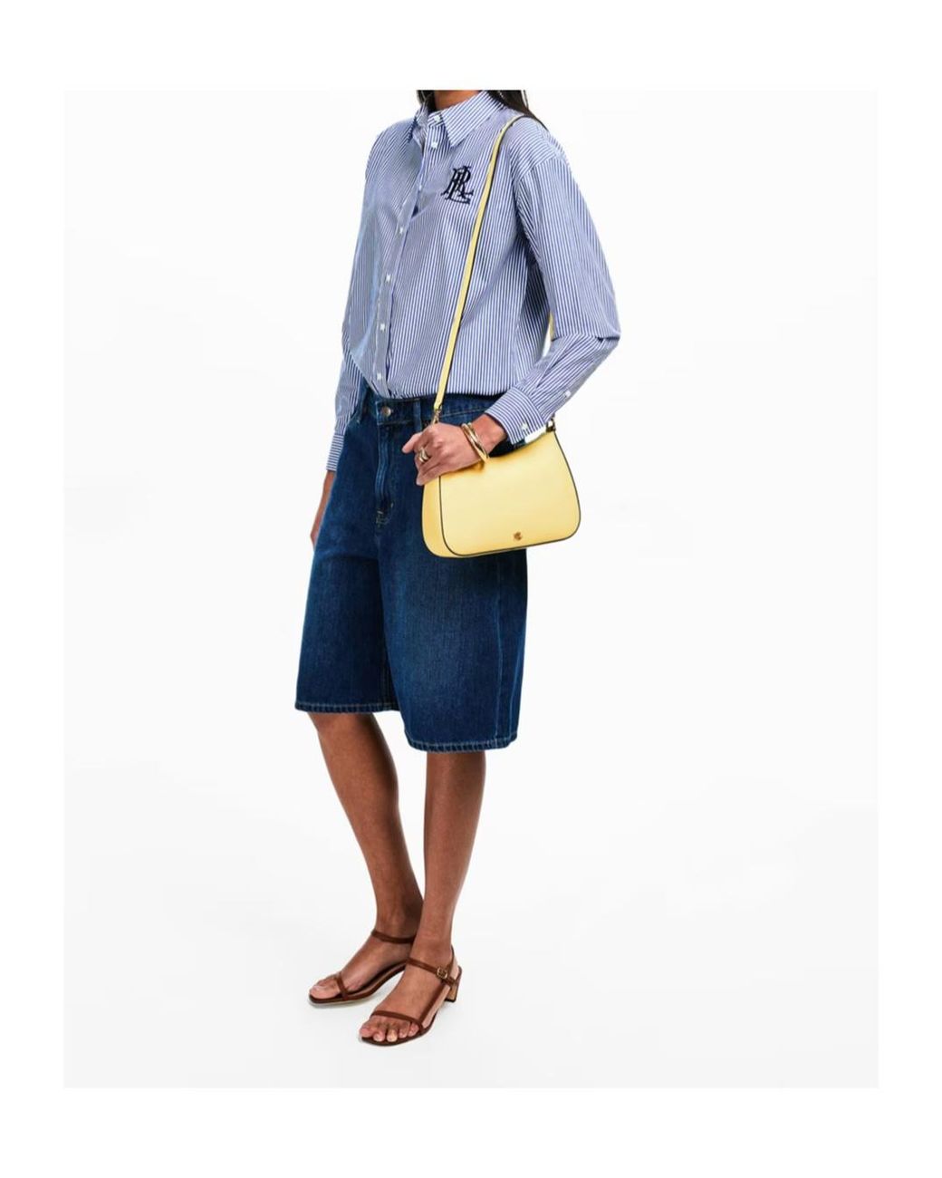 Ralph Lauren Yellow Logo Shoulder Bag