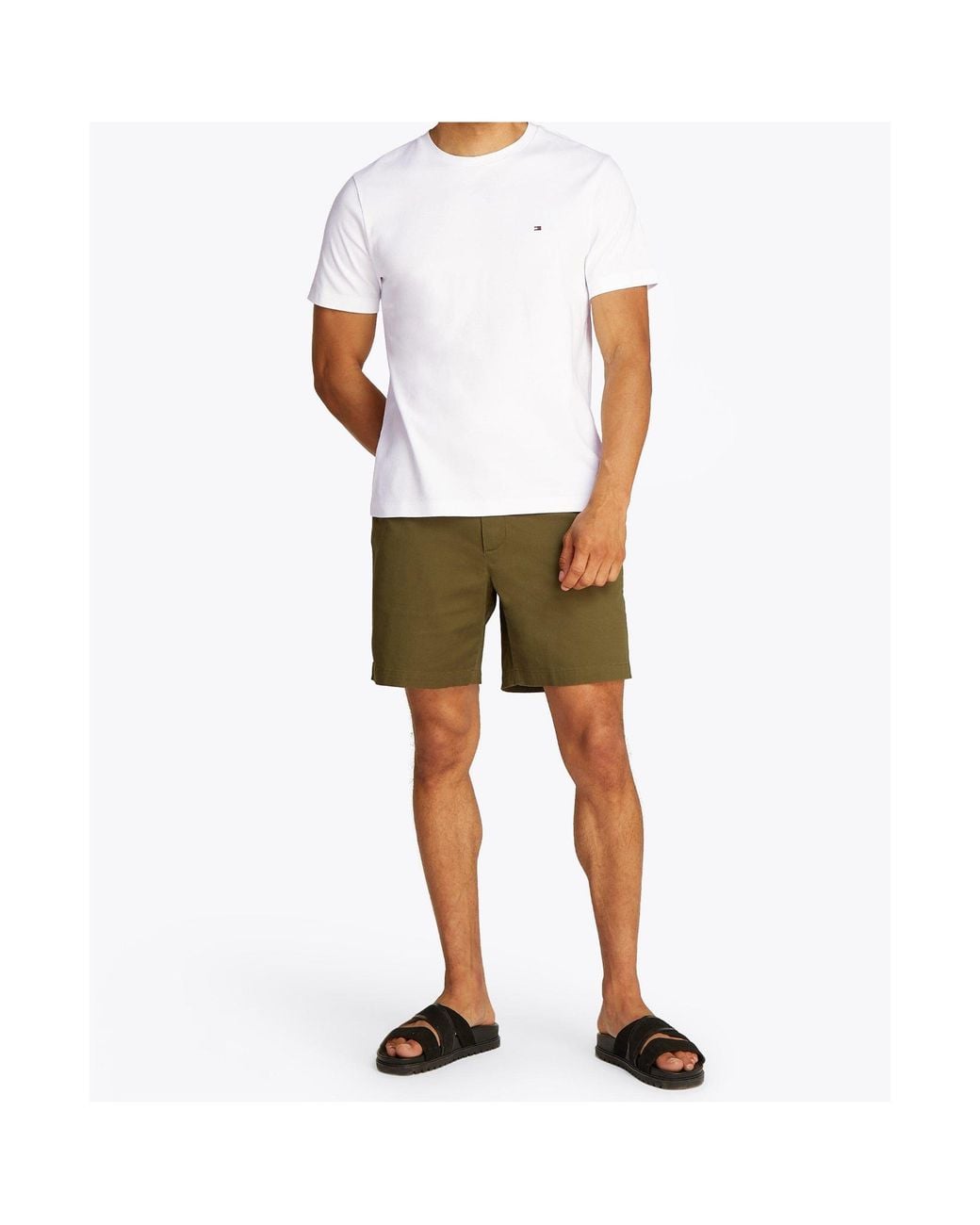 Tommy Hilfiger White Logo Short Sleeve T-Shirt for men