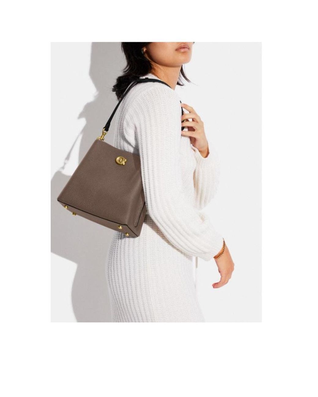 COACH Brown Willow Bucket Bag