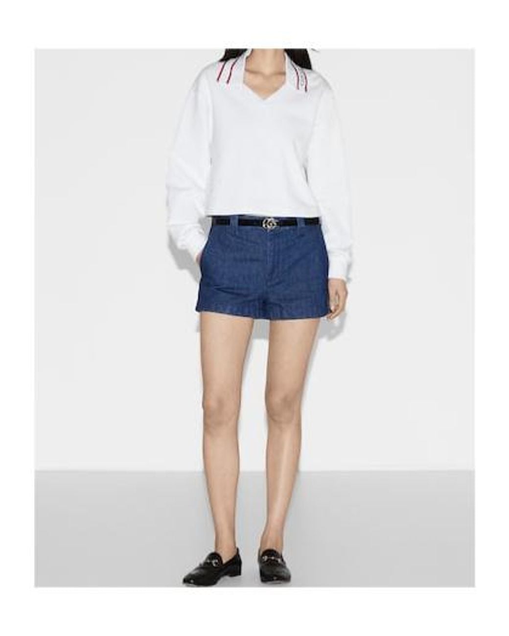 Gucci White Knitted Sweatshirt With Embroidery