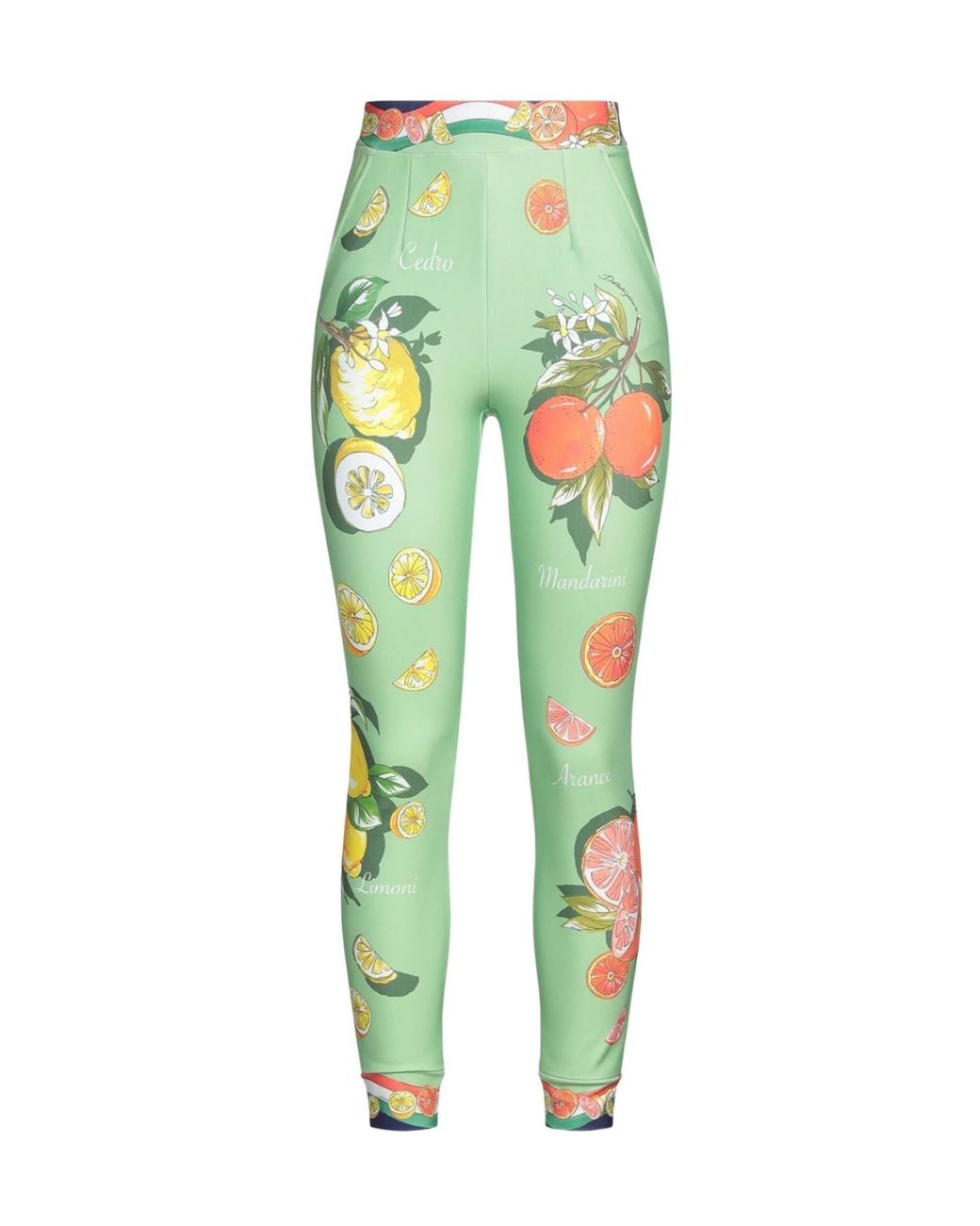 Dolce & Gabbana Green Printed Leggings