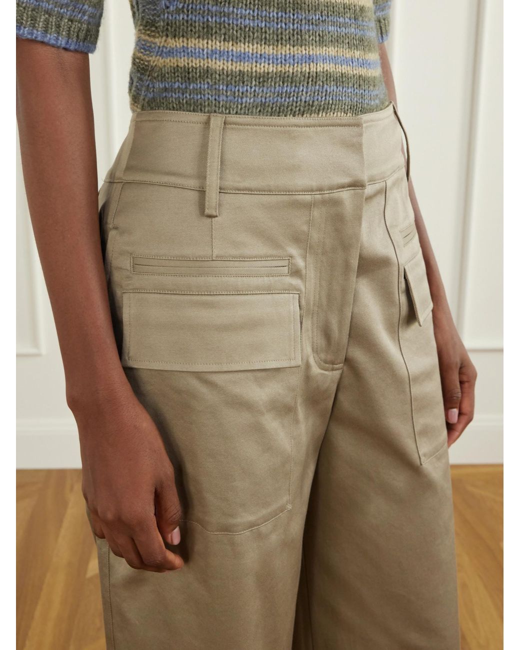 Proenza Schouler Natural Wide-Leg Trousers