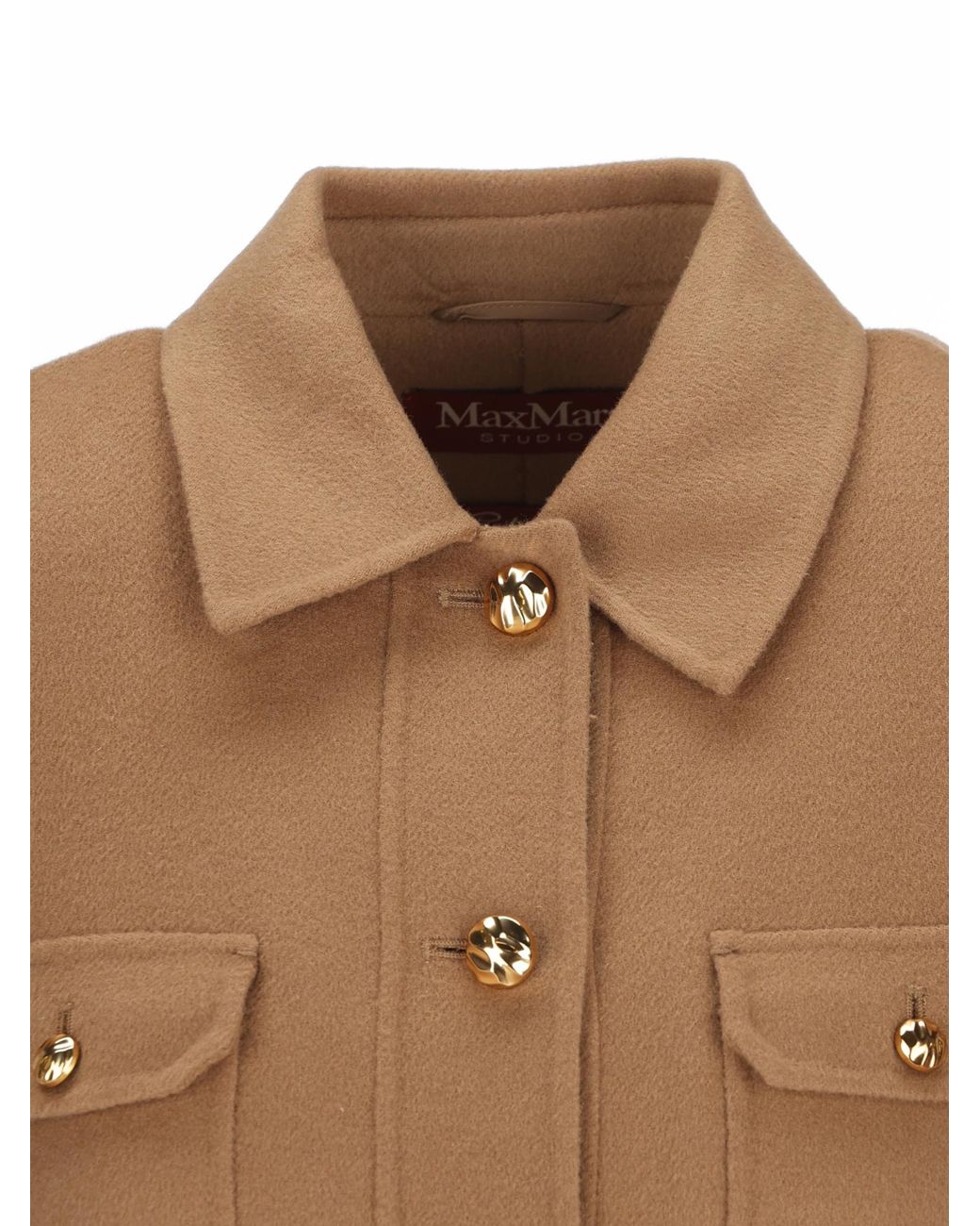 Max Mara Brown Studio Venere Button-Up Jacket