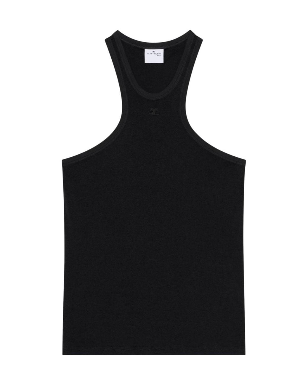 Courreges Black Scuba Tank Top for men