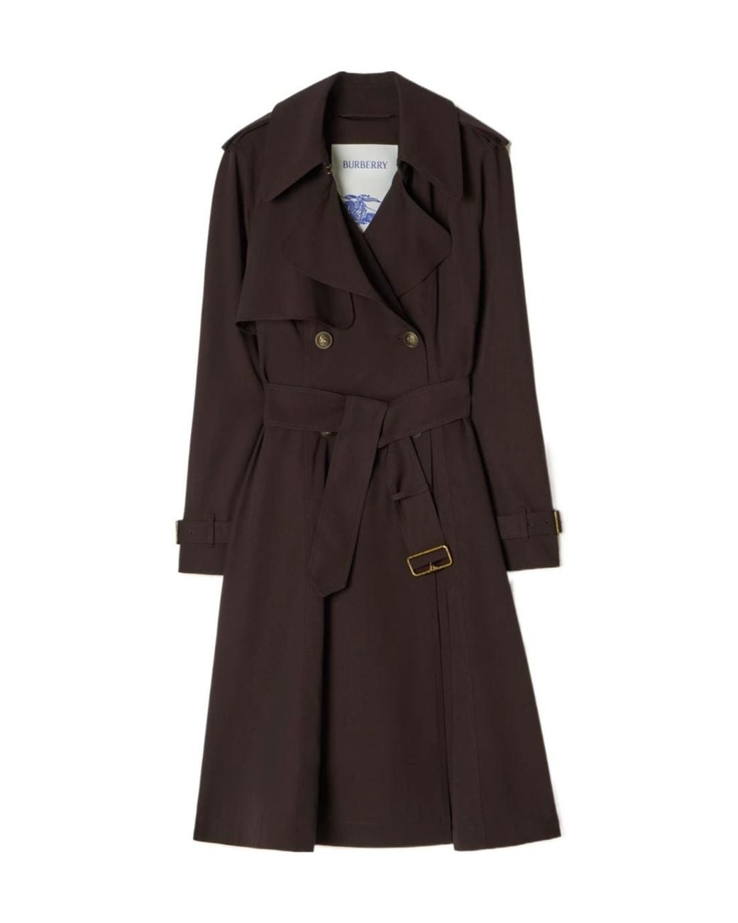 Burberry Brown Long Wool Pembury Trench Coat
