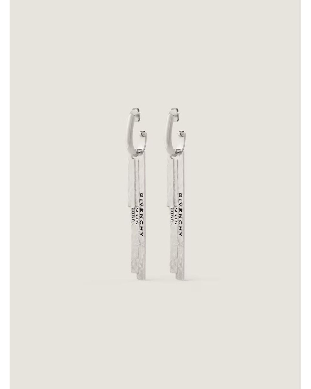 Givenchy White Tape Earrings
