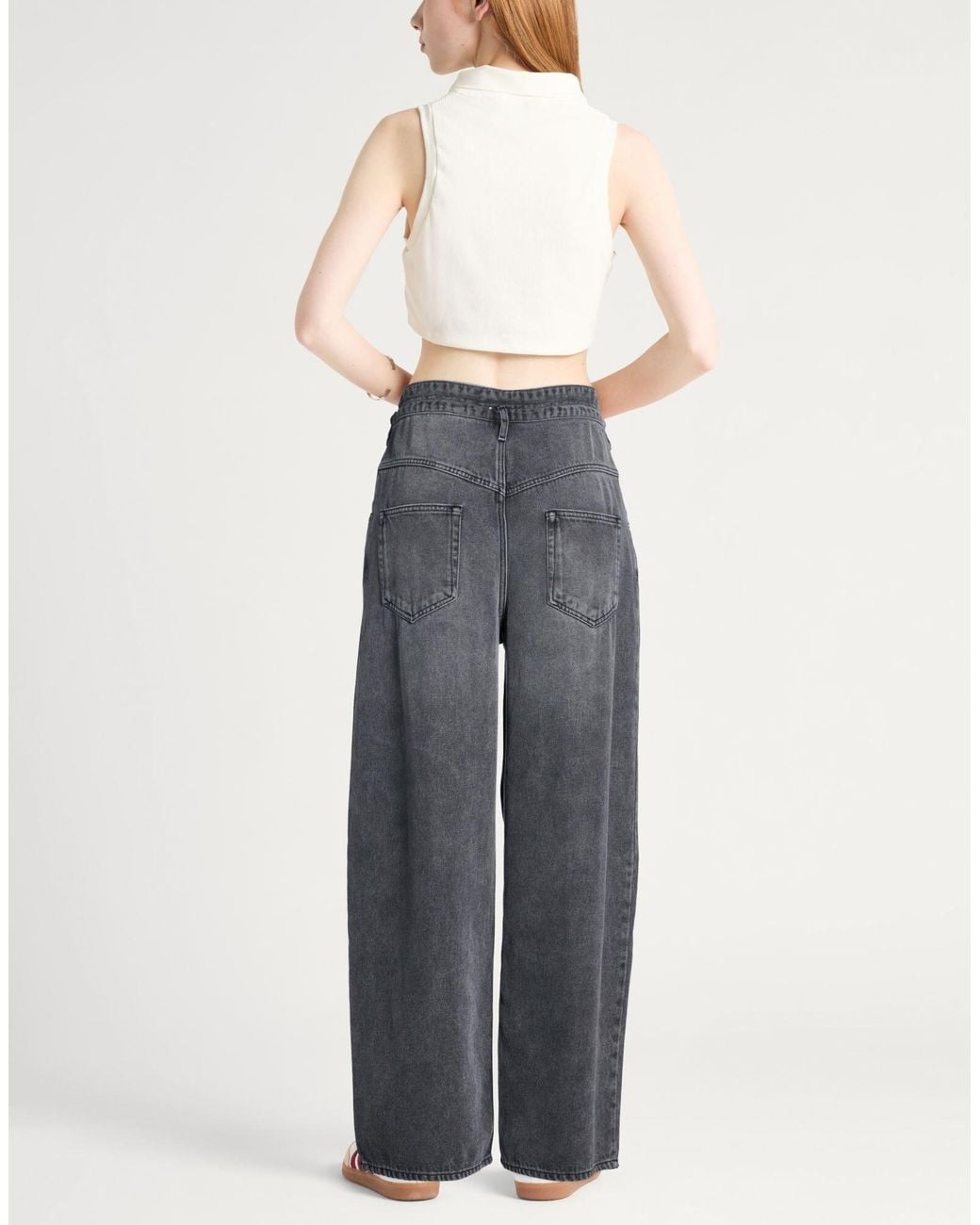 Isabel Marant Gray Solid Color Loose Trousers