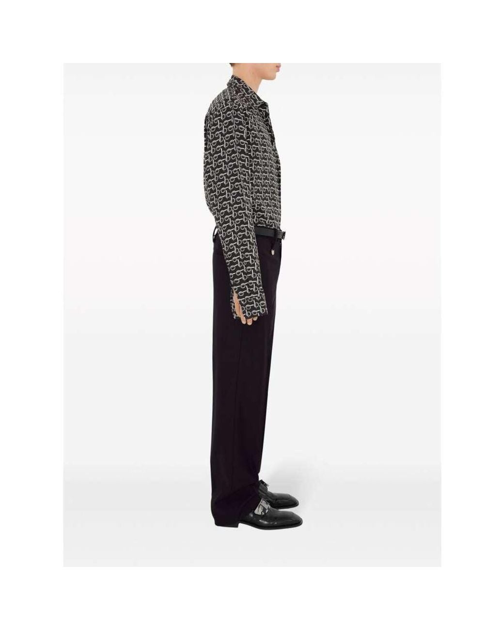 Burberry Black Straight-Leg Mid-Rise Tailored Trousers for men