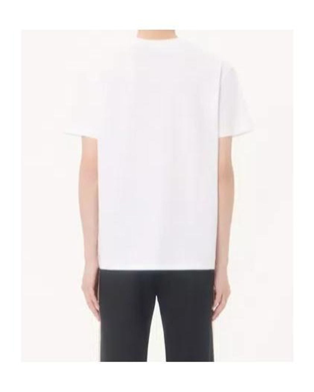 Valentino White Vgold Crewneck T-Shirt for men