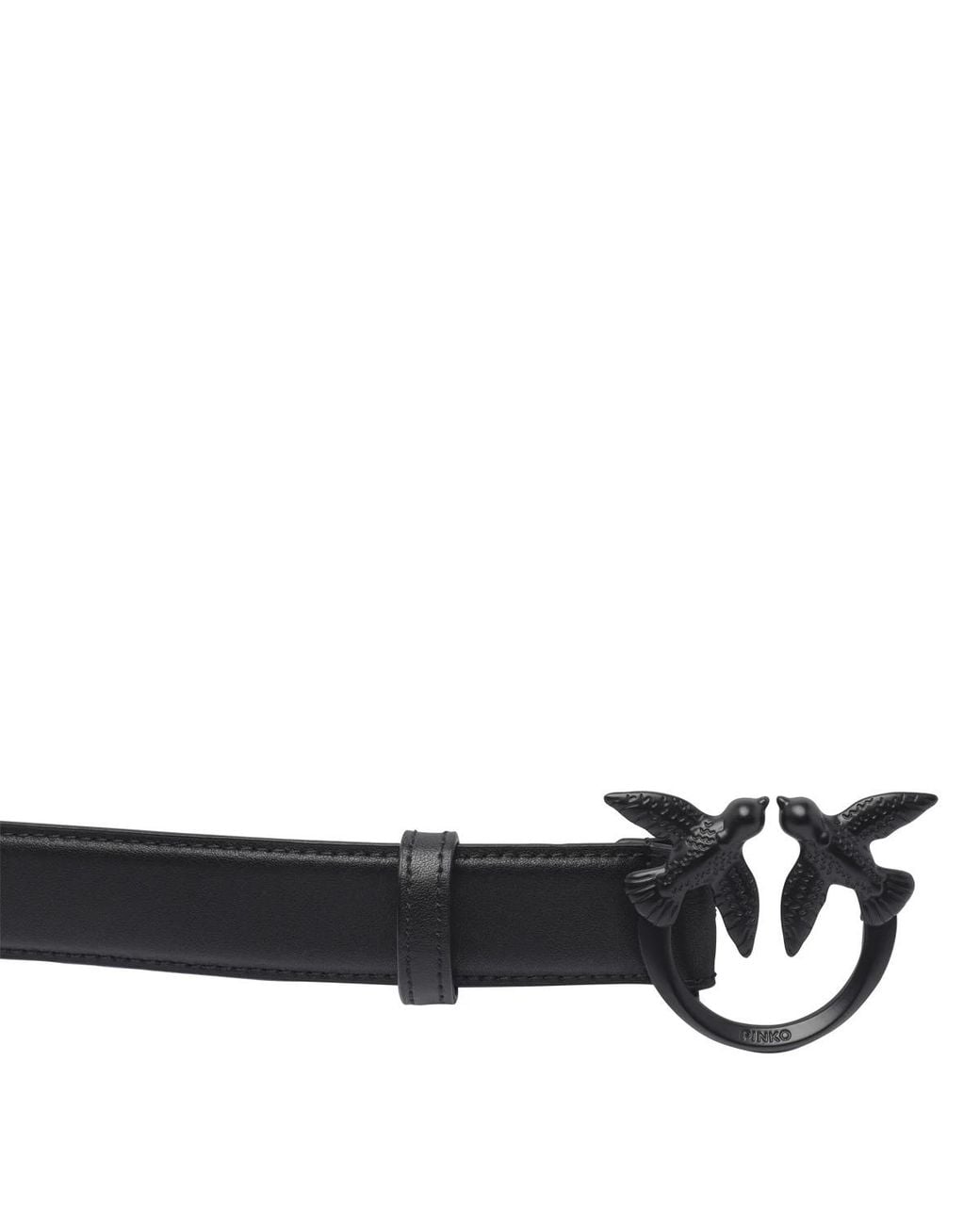 Pinko White Love Birds Buckle Belt