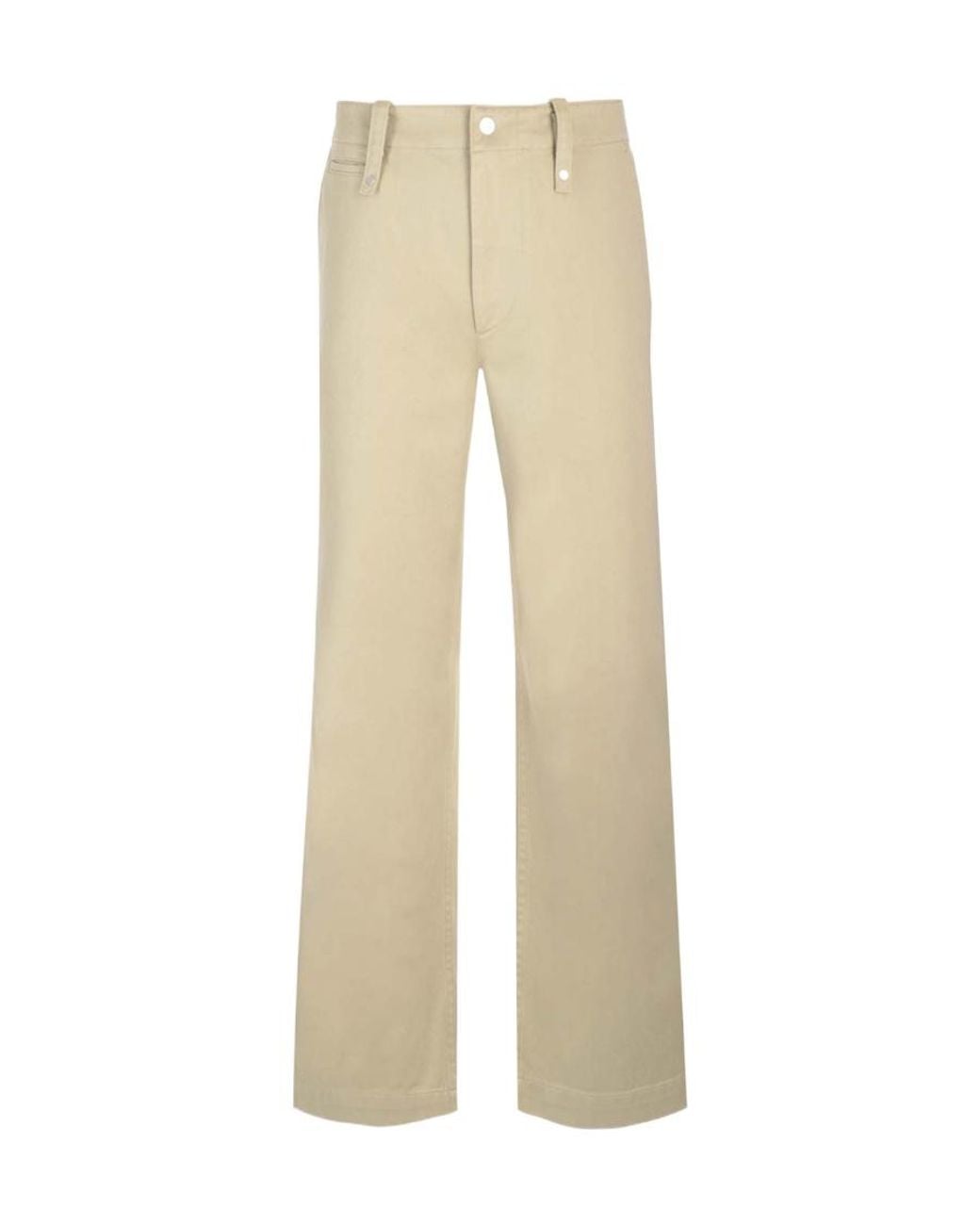 Burberry Natural Straight Hem Wide-Leg Trousers for men