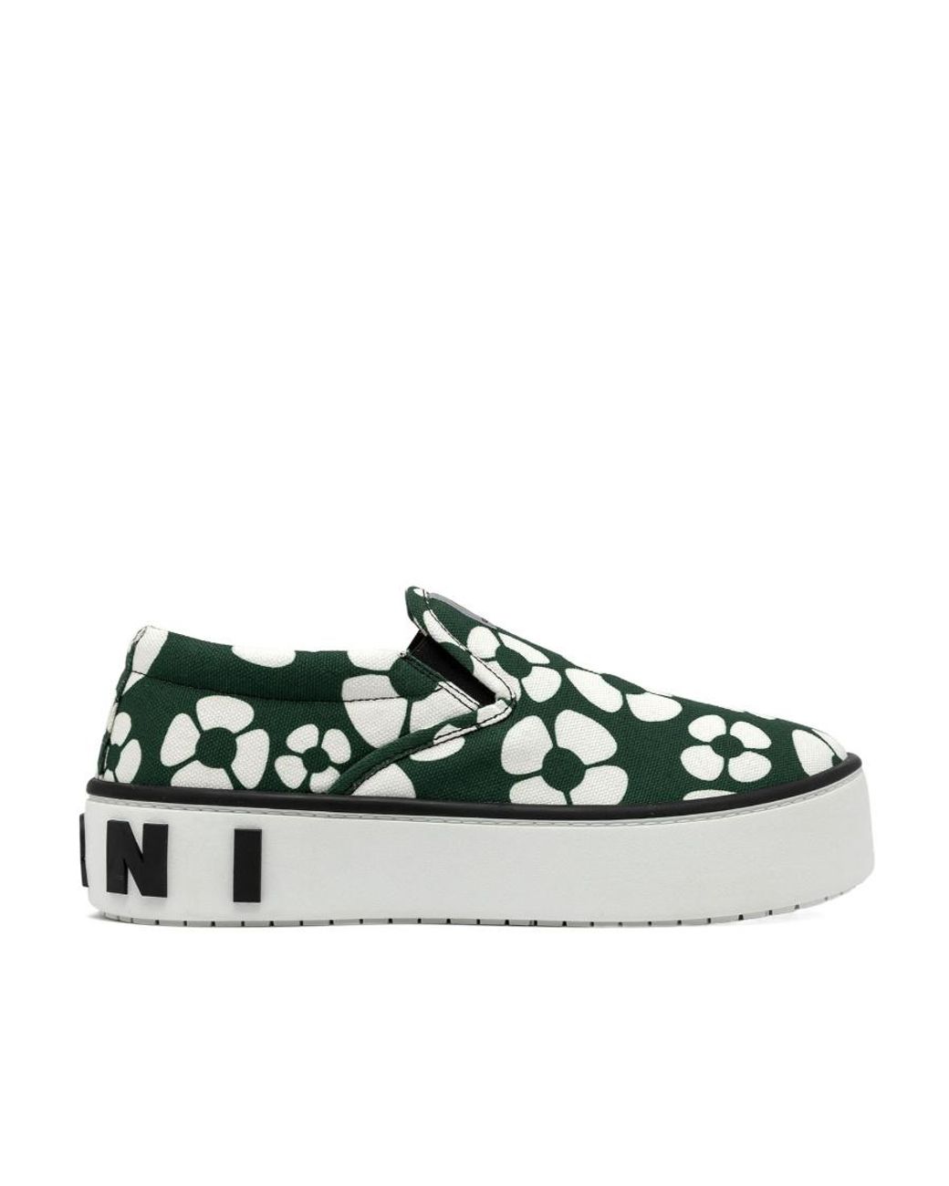 Marni Green X Charatt Floral Printed Sneakers for men