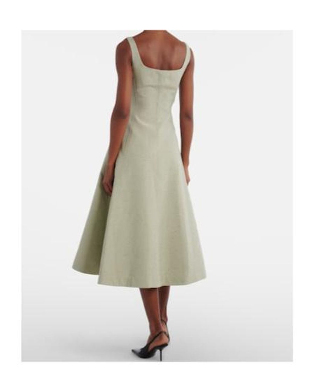 Altuzarra Natural Orrie Cotton-Blend Midi Dress